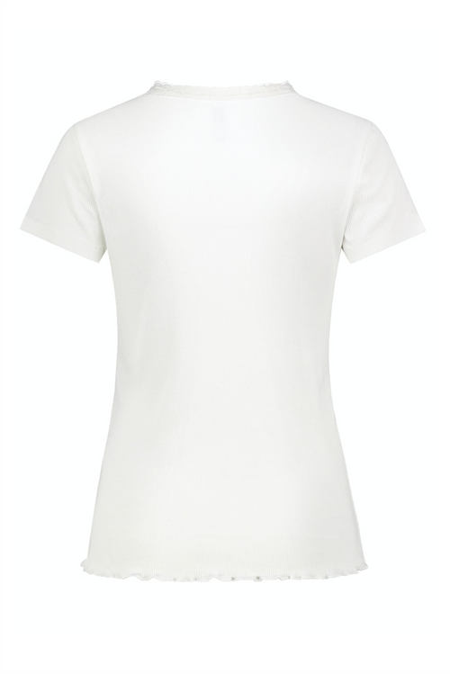 SUBLEVEL Spitzen T-Shirt White