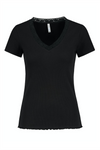 SUBLEVEL Spitzen T-Shirt Black