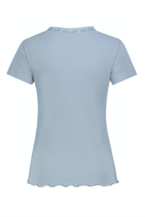 SUBLEVEL Spitzen T-Shirt Middle Blue