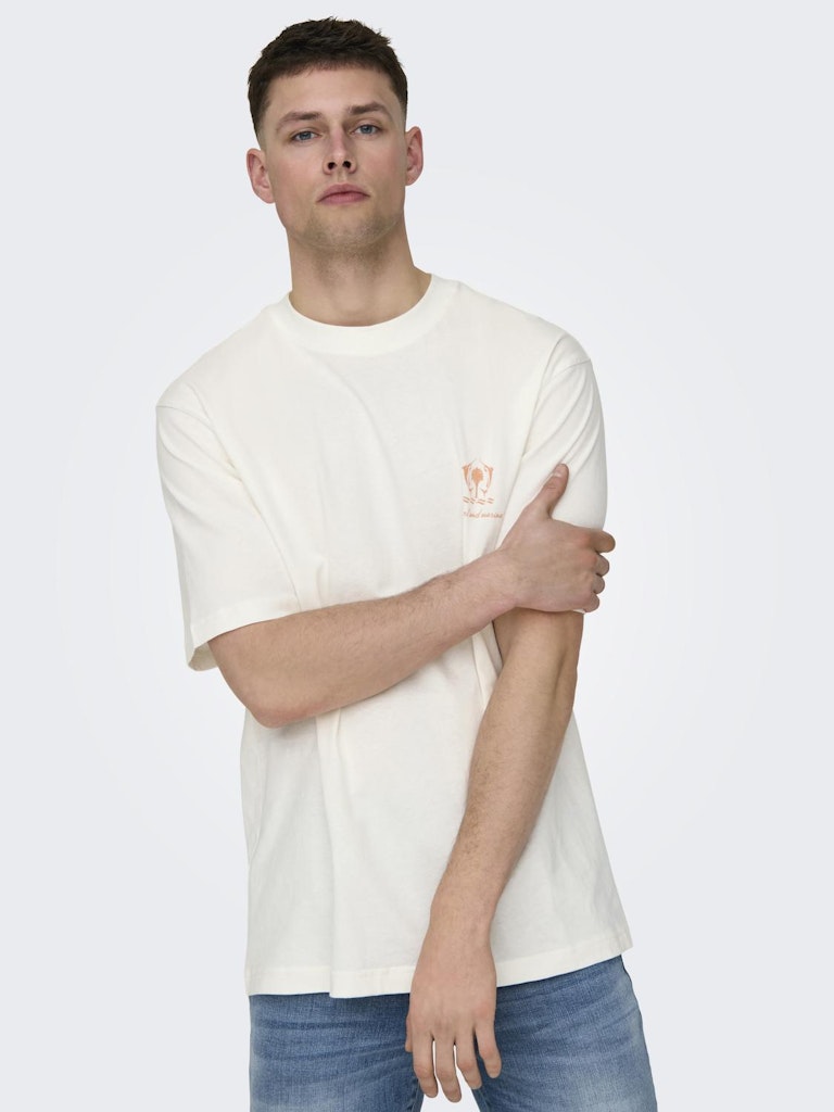 ONLY & SONS Backprint T-Shirt Bright White Malfi Coas