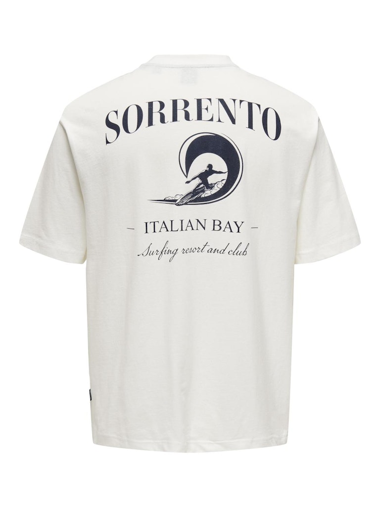 ONLY & SONS Backprint T-Shirt Bright White Sorrento
