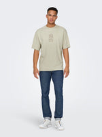 ONLY & SONS Backprint T-Shirt Silver Lining