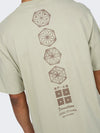 ONLY & SONS Backprint T-Shirt Silver Lining
