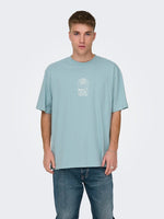 ONLY & SONS Backprint T-Shirt Tourmaline
