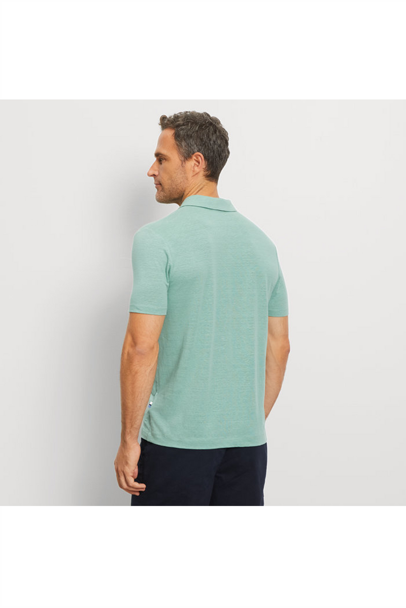OLYMP Leinen Poloshirt Smaragd