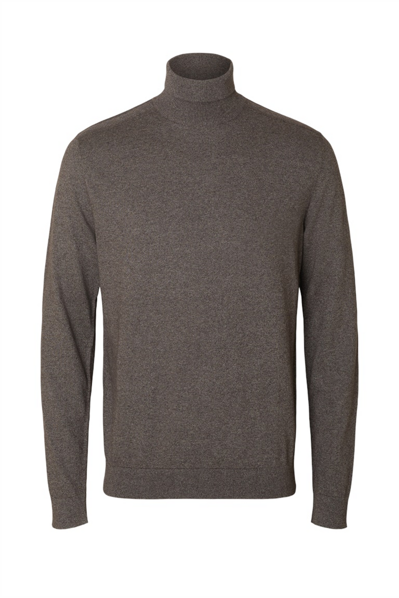 SELECTED HOMME Rollkragen Pullover Morel Twist
