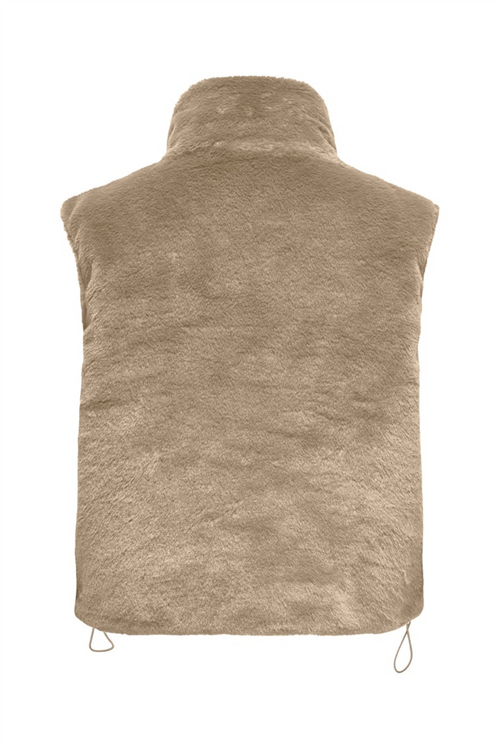ONLY Fake Pelz Weste Silver Mink