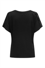 ONLY V Neck T-Shirt Black