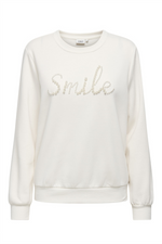 ONLY Sweatshirt Cloud Dancer Smile