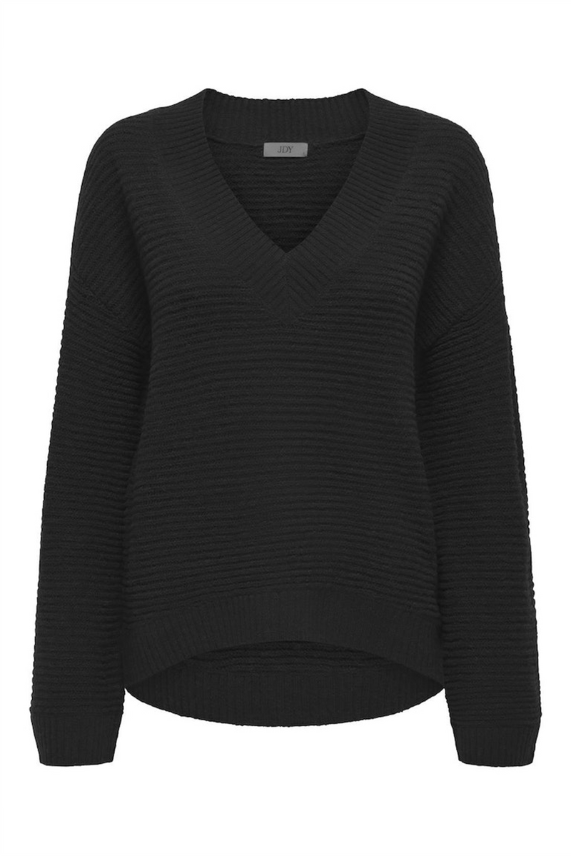 JDY V Neck Pullover Black