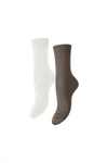 PIECES 2er Pack Socken Cloud Dancer