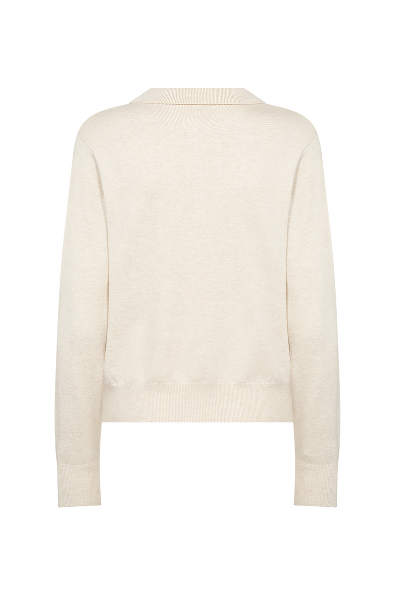 SOYACONCEPT Polokragen Pullover Sand