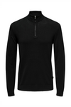 ONLY & SONS Dünner Half Zip Pullover Black