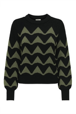 JDY Jacquard Pullover Black Winter