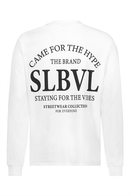 SUBLEVEL Backprint Longsleeve White