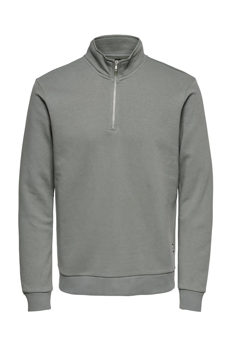 ONLY & SONS Half Zip Sweatshirt Castor Gray