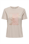 ONLY Modal Print T-Shirt Pumice Stone Chic