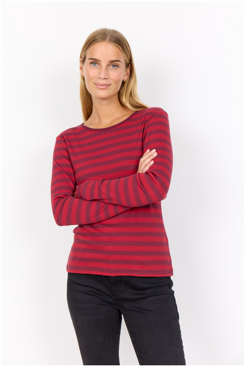 SOYACONCEPT Langarm T-Shirt Rot
