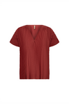 SOYACONCEPT Plissee Blusenshirt Rot