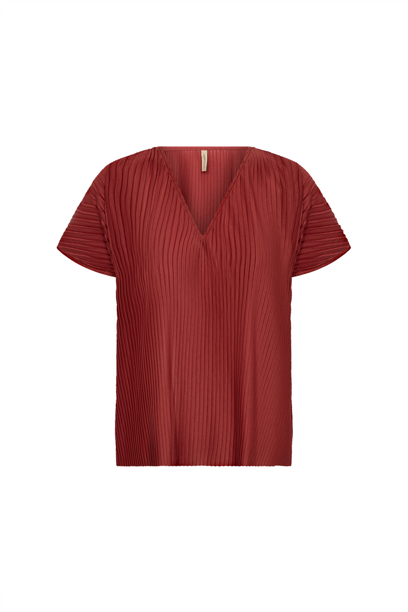 SOYACONCEPT Plissee Blusenshirt Rot