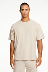 LINDBERGH Frottee Relax Fit T-Shirt Stone