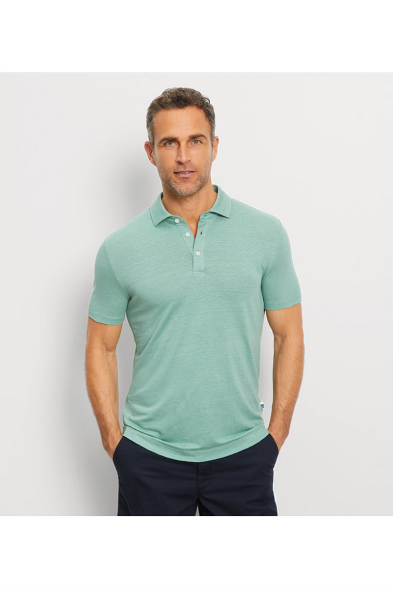 OLYMP Leinen Poloshirt Smaragd
