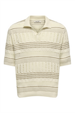 ONLY & SONS Strick Poloshirt Vanilla Ice