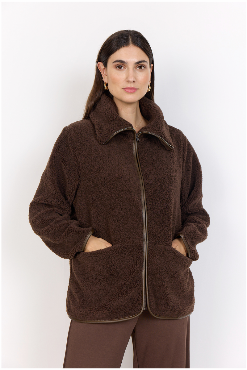 SOYACONCEPT Teddy Jacke Dunkelbraun