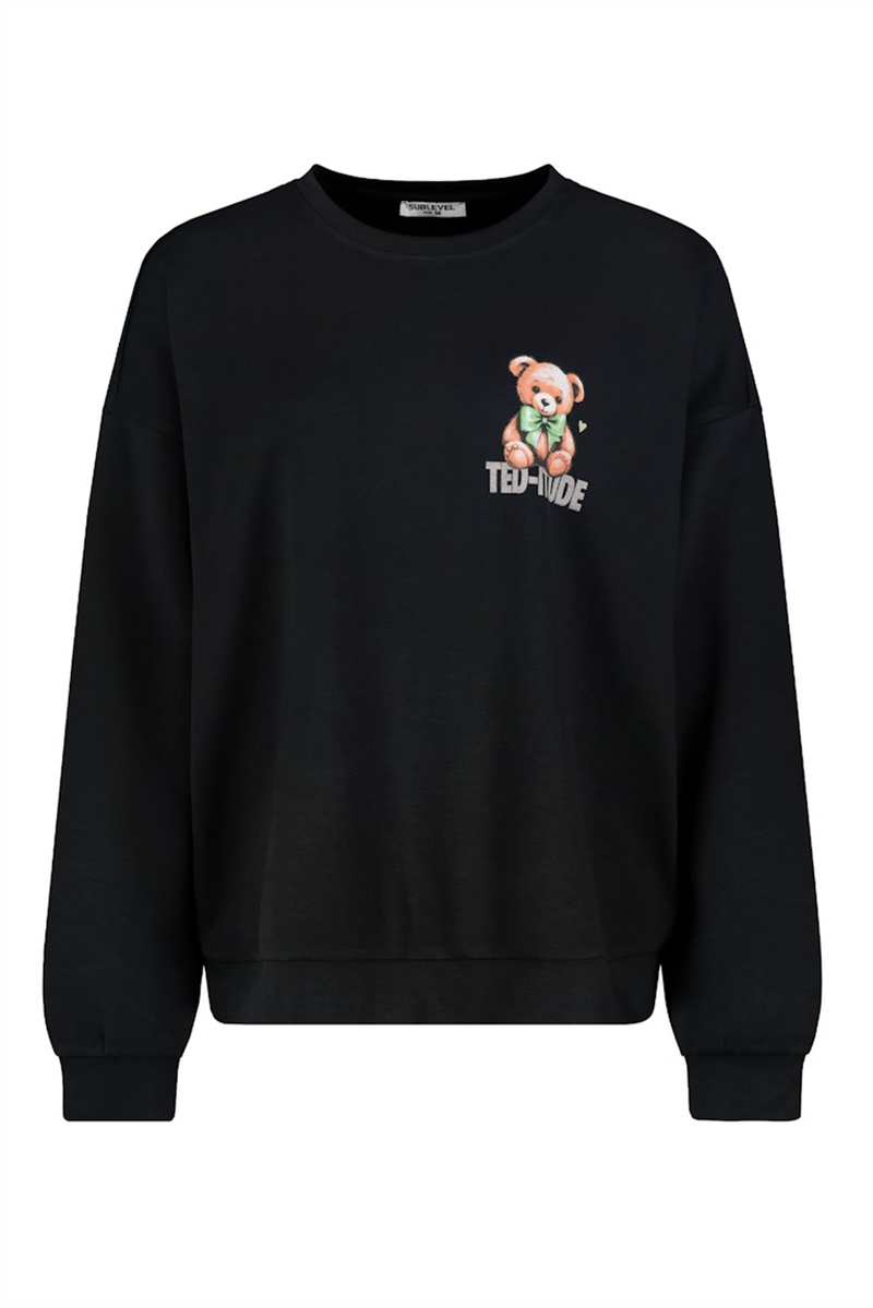 SUBLEVEL Backprint Soft Sweatshirt Dark Grey