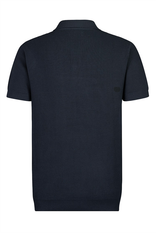 SUBLEVEL Strick Poloshirt Dark Blue
