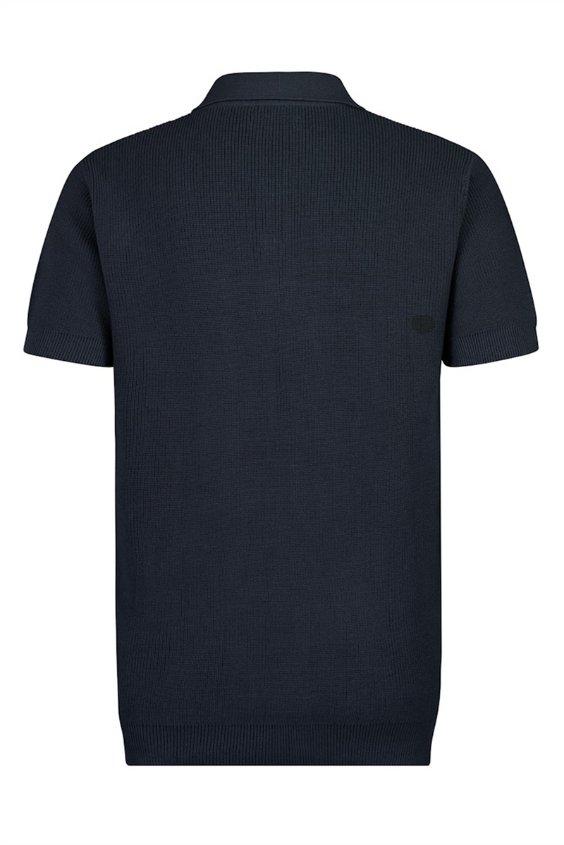 SUBLEVEL Strick Poloshirt Dark Blue