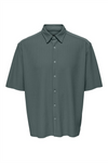ONLY & SONS Pleated Kurzarm Hemd Balsam Green