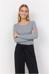 SOYACONCEPT Basic Langarm T-Shirt Grau