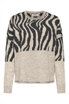 ONLY Pullover Zebra Whitecap Gray Pirate Black