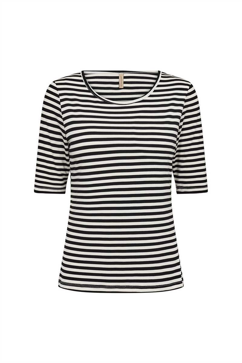 SOYACONCEPT Streifen T-Shirt Schwarz