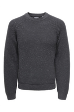 ONLY & SONS Strick Pullover Grey Pinstripe
