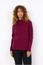 SOYACONCEPT  Stehkragen Pullover Bordeaux