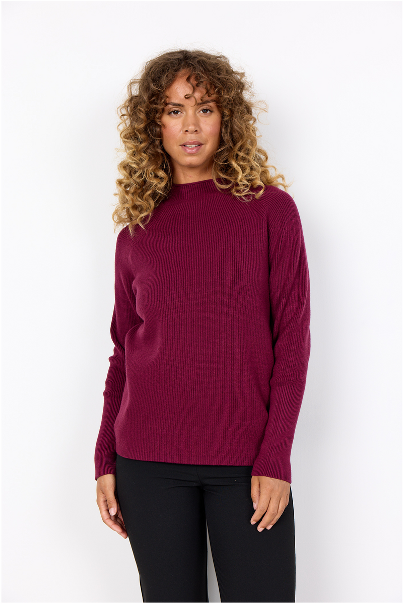 SOYACONCEPT  Stehkragen Pullover Bordeaux