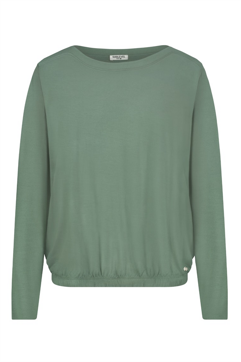 SUBLEVEL Langarm T-Shirt Dark Green