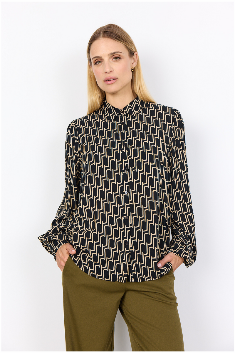 SOYACONCEPT Hemd Bluse Schwarz