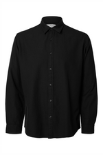 SELECTED HOMME Gebürstet Twist Hemd Black