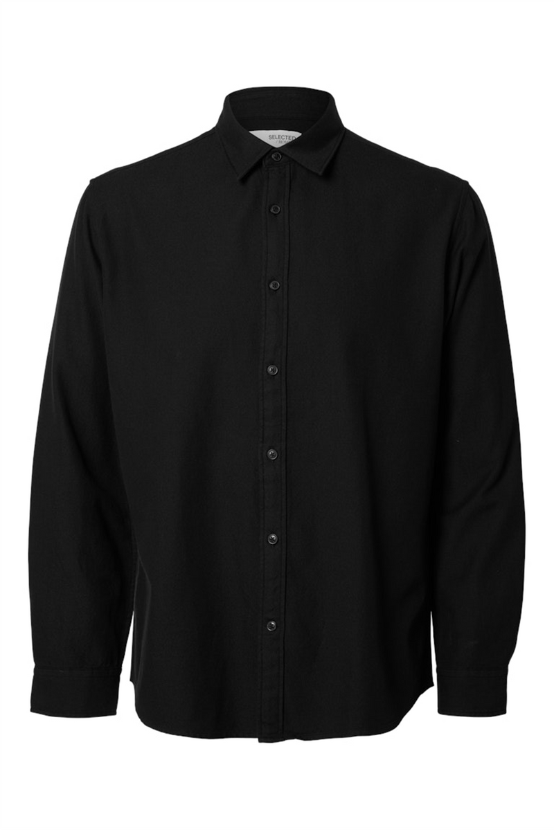 SELECTED HOMME Gebürstet Twist Hemd Black