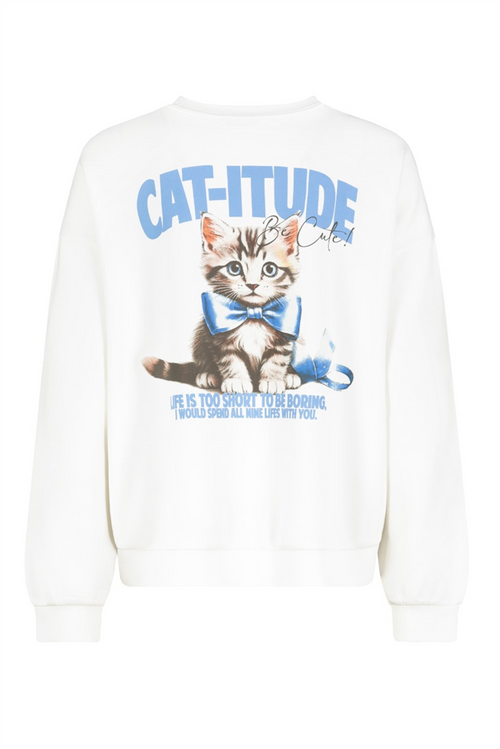 SUBLEVEL Backprint Soft Sweatshirt White
