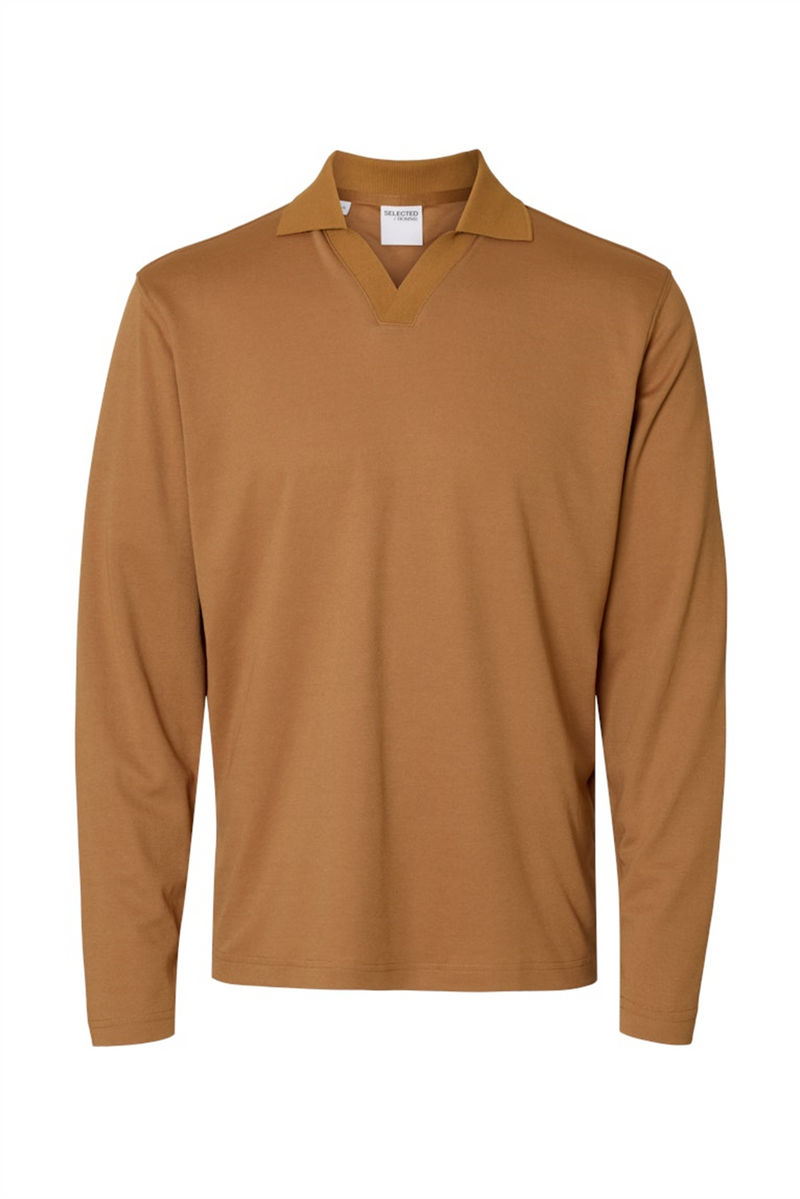 SELECTED HOMME Dünnes Polo Chipmunk