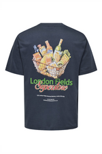 ONLY & SONS Backprint T-Shirt Blue Nights