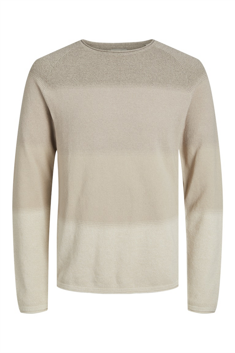 JACK & JONES Struktur Pullover Oatmeal