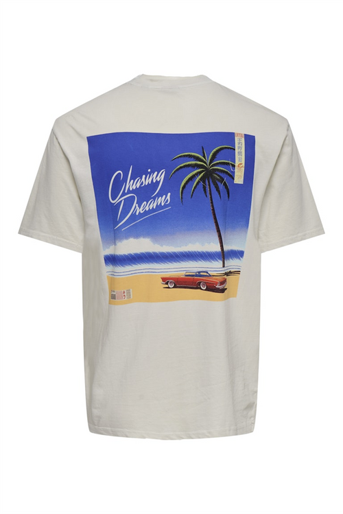 ONLY & SONS Relax Backprint T-Shirt Cloud Dancer