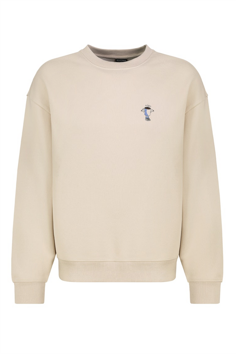 EIGHT 2 NINE Backprint Sweatshirt Light Beige