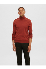 SELECTED HOMME Rollkragen Pullover Burnt Henna