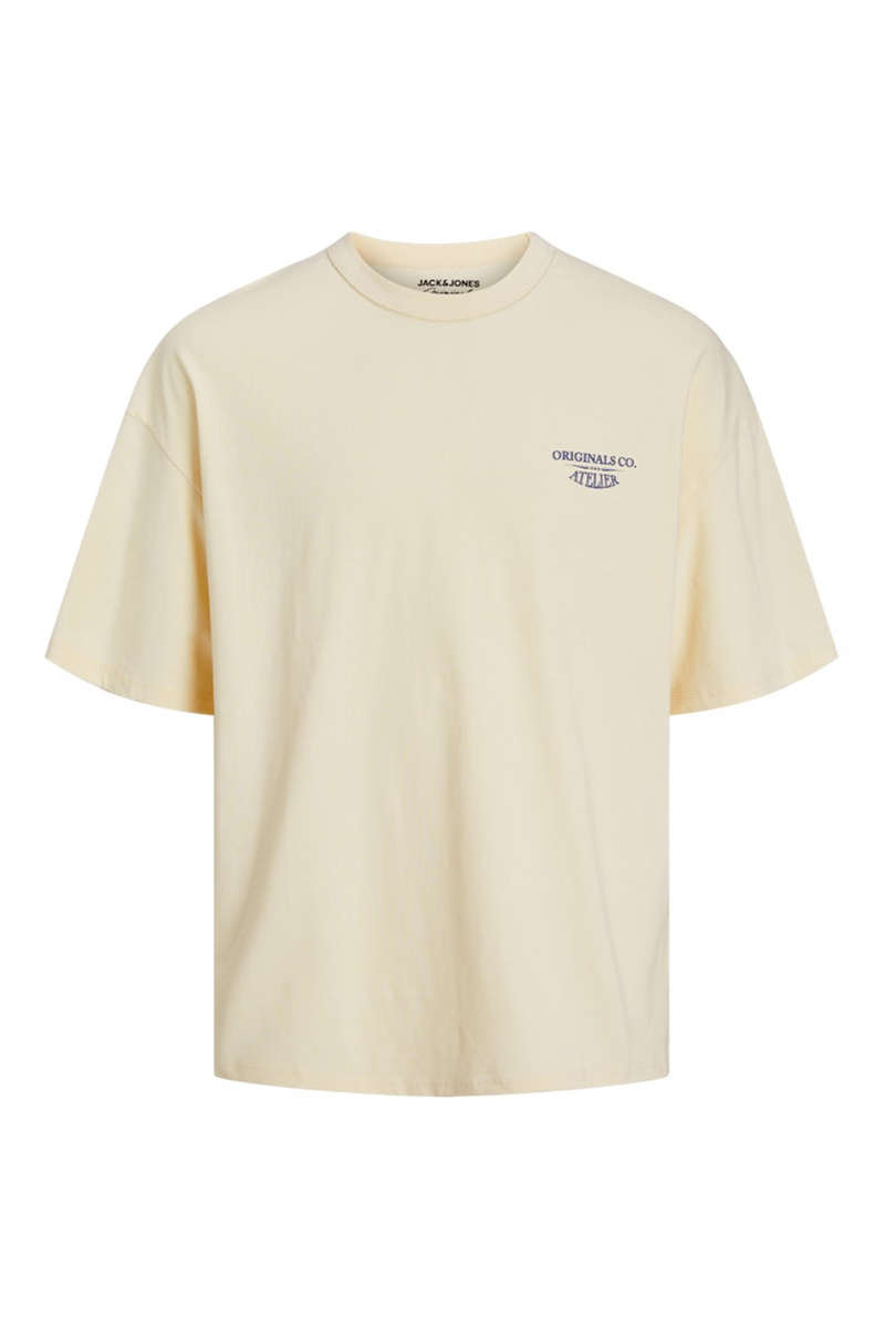 JACK & JONES Backprint T-Shirt Buttercream